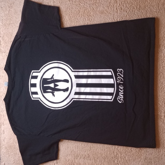 Smokin Barrel Tee Shirt Adult Large Black White Graphic Front Back - Picture 1 of 7